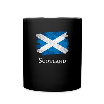 Scotland Grunge Flag - Tasse einfarbig - Schwarz - Vorne