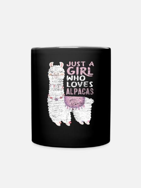 Femme Lama Alpaga - Mug uni - noir