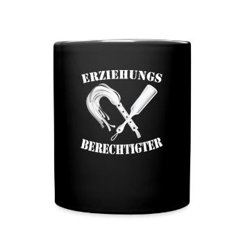 Erziehungsberechtigter BDSM Bondage SM Lustig - Tasse einfarbig - Schwarz - Vorne