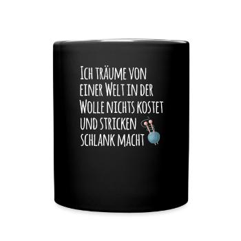 Super Häkeln Spruch für Omas Geschenk - Tasse einfarbig - Schwarz - Vorne