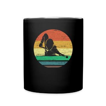 Retro Vintage Snooker Billardspieler Billard - Tasse einfarbig - Schwarz - Vorne