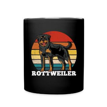 Rottweiler Rétro - Mug uni - noir - Devant