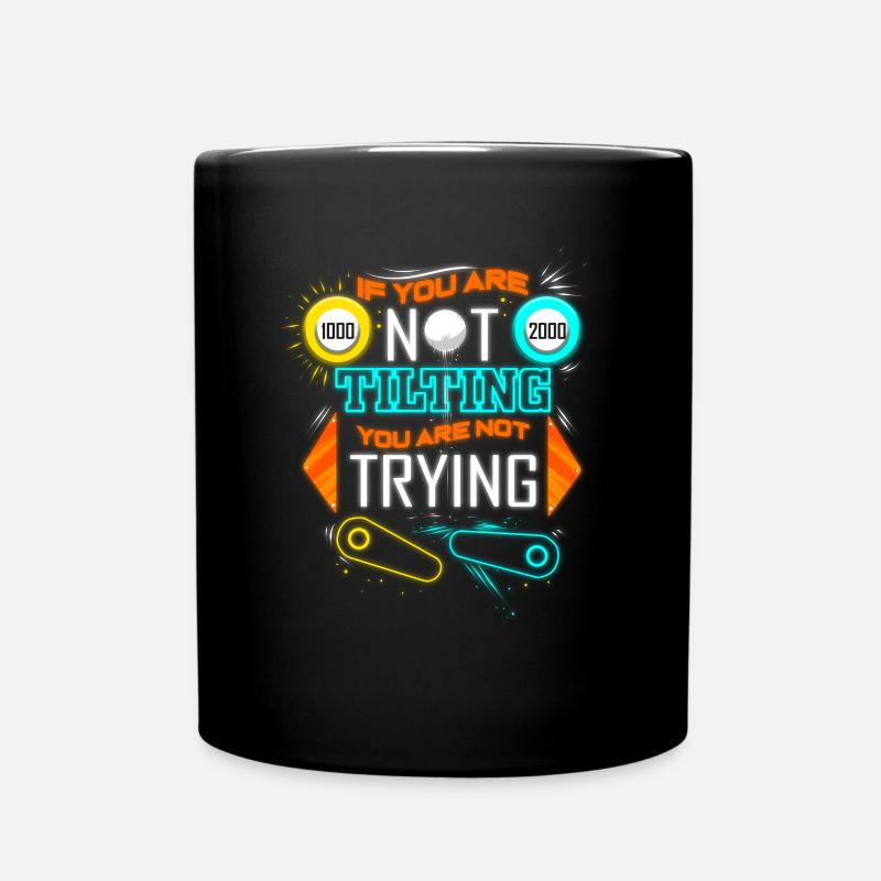 Retro Pinball Trying Tilting Flipperautomat Arcade - Tasse einfarbig - Schwarz
