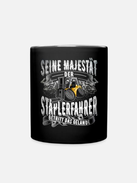 Staplerfahrer - Tasse einfarbig - Schwarz