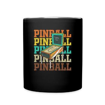 Pinball Retro Vintage Style Flipperautomat Arcade - Tasse einfarbig - Schwarz - Vorne