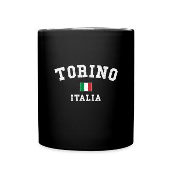 Turin Torino Italien - Tasse einfarbig - Schwarz - Vorne