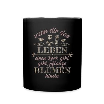 Netter Gartenarbeit Spruch für Floristin Geschenk - Tasse einfarbig - Schwarz - Vorne