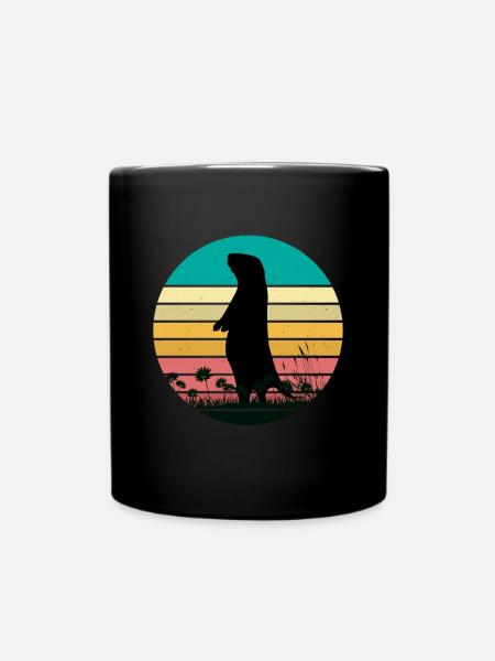 RETRO VINTAGE MURMELTIER - Tasse einfarbig - Schwarz