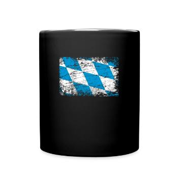 Drapeau drapeau bavarois Bavière - Mug uni - noir - Devant