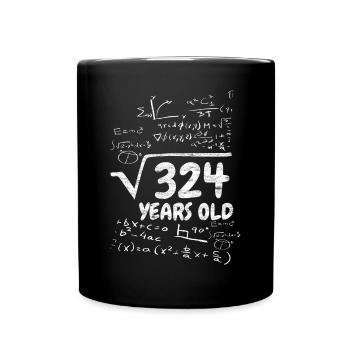 Idée cadeau étudiant 18ème anniversaire en mathématiques - Mug uni - noir - Devant