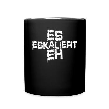 Es Eskaliert Eh Party Club Junggesellenabschied - Tasse einfarbig - Schwarz - Vorne