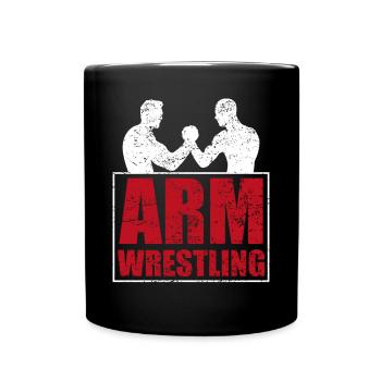 Cadeau de musculation armwrestling arm wrestling - Mug uni - noir - Devant