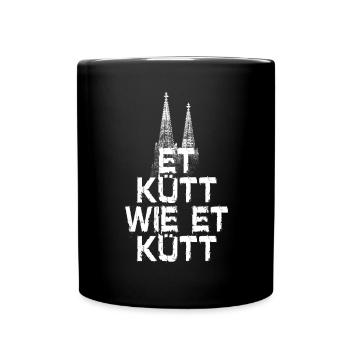 Köln Et Kütt Wie Et Kütt Kölner Grundgesetz Kölsch - Tasse einfarbig - Schwarz - Vorne