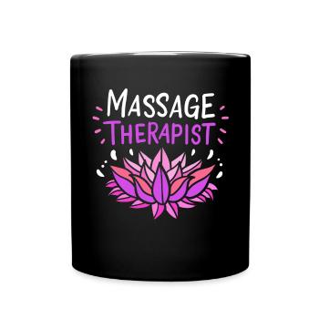Masseur Massage - Tasse einfarbig - Schwarz - Vorne
