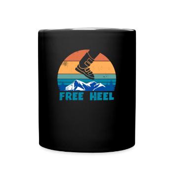 Skis de randonnée Télémark Ski de randonnée Skis rétro à talon libre - Mug uni - noir - Devant