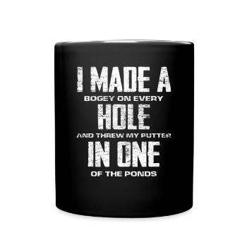 Golf Lustiger Golfer Spruch Geschenk - Tasse einfarbig - Schwarz - Vorne