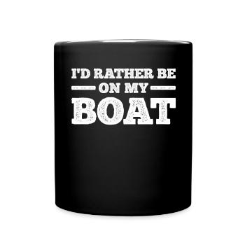 Boating Boating - Full Colour Mug - black - Front