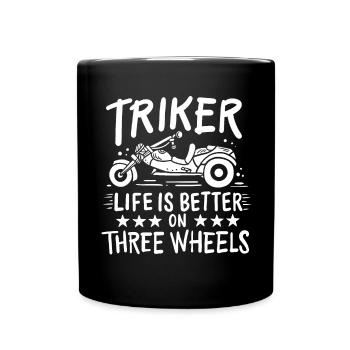 Triker Trike Chopper - Full Colour Mug - black - Front