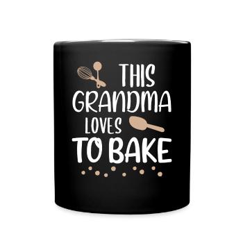 Grand-mère de cuisson disant cadeau de boulangerie boulanger - Mug uni - noir - Devant