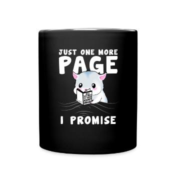 Encore une page de Hamster lisant des livres Gesch - Mug uni - noir - Devant