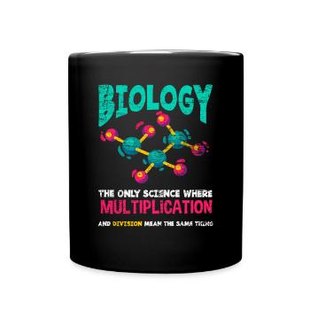 Biology multiplication saying - Full Colour Mug - black - Front