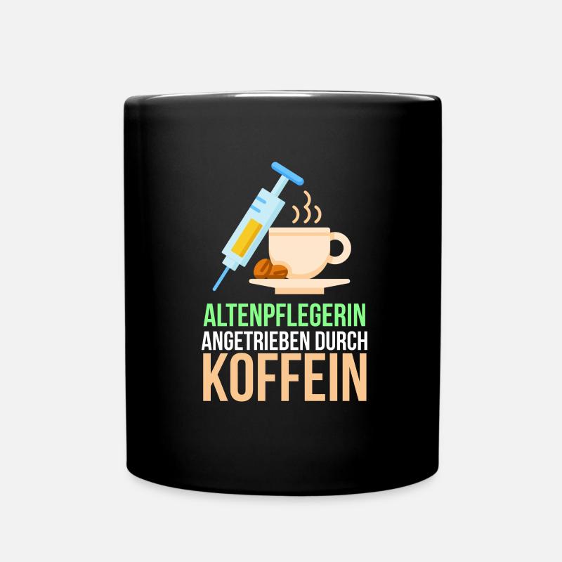 Altenpflegerin Geschenk - Tasse einfarbig - Schwarz