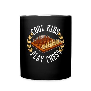 Cool Kids Play Chess Funny Chess Gift - Tasse einfarbig - Schwarz - Vorne