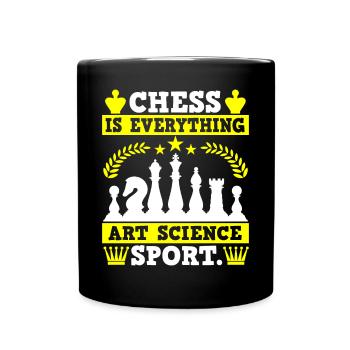 Les échecs sont tout Art Science Sport - Mug uni - noir - Devant
