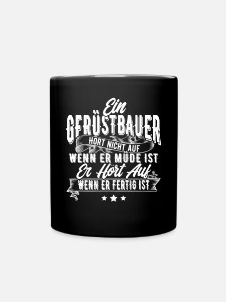 Gerüstbauer - Tasse einfarbig - Schwarz
