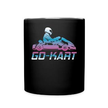 Kart go-kart karting kart pilote cadeau rétro - Mug uni - noir - Devant