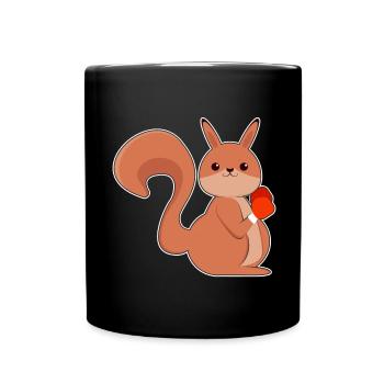 Squirrel Boxer Boxing Gloves Boxing - Full Colour Mug - black - Front
