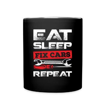 Race car auto mechanic auto mechanic gift - Full Colour Mug - black - Front
