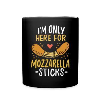 Mozzarella-Sticks - Tasse einfarbig - Schwarz - Vorne