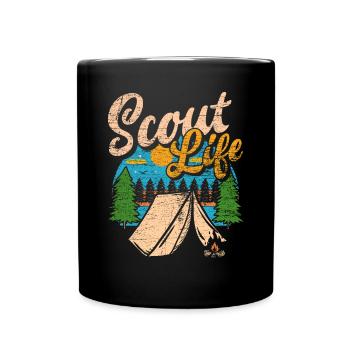Cadeau de camping Boy Scout Forest - Mug uni - noir - Devant