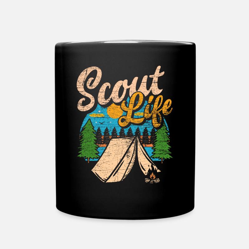 Pfadfinder Wald Camping Geschenk - Tasse einfarbig - Schwarz