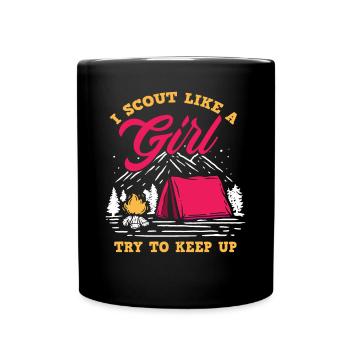 Scouts Tentes Feu de camp - Mug uni - noir - Devant