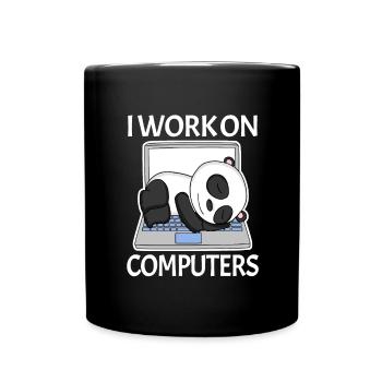 Cadeau pour homme programmeur nerd informatique - Mug uni - noir - Devant