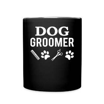 Dog Groomer Salon Dog Hairdresser Profession Gift - Full Colour Mug - black - Front