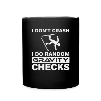 Crash Gravity Checks Telemark Uphill Ski Touring - Full Colour Mug - black - Front