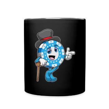 Jetons de poker poker - Mug uni - noir - Devant