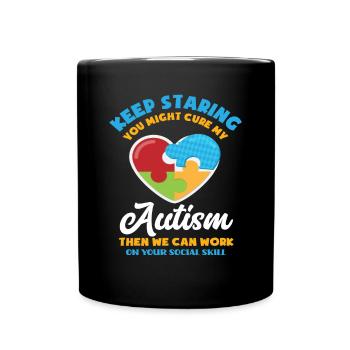 Autismus Krankheit - Tasse einfarbig - Schwarz - Vorne