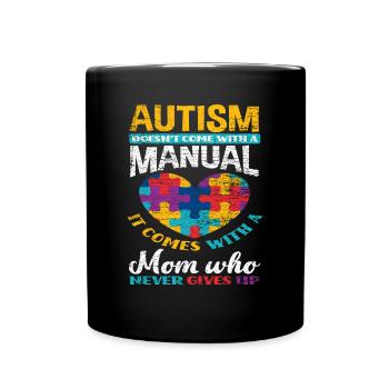 Mère autiste - Mug uni - noir - Devant