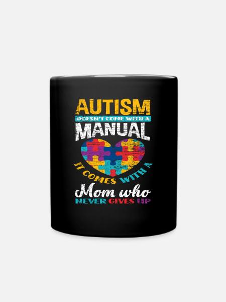 Autismus Mutter - Tasse einfarbig - Schwarz