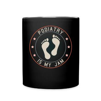 Soins des pieds pédicure podiatre nail salon cadeau - Mug uni - noir - Devant