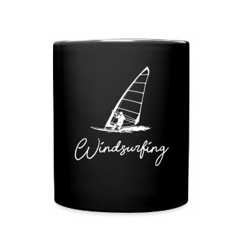 Planche À Voile Silhouette Sports Nautiques - Mug uni - noir - Devant