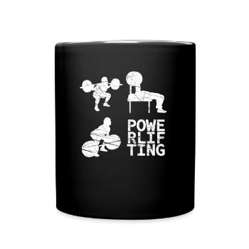 Squat - Banc - Deadlift, Powerlifting - Mug uni - noir - Devant
