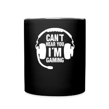 CANT HEAR YOU EN GAMING BLANC SWEAT - Mug uni - noir - Devant