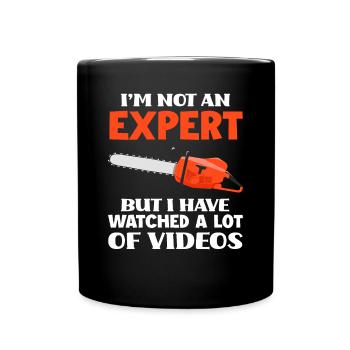 Chainsaw Funny Saying Gift - Full Colour Mug - black - Front