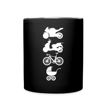 Evolution Des Mannes - Vom Mann zum Vater Geschenk - Tasse einfarbig - Schwarz - Vorne