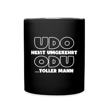 UDO HEIẞT UMGEKEHRT ODU.... - Tasse einfarbig - Schwarz - Vorne